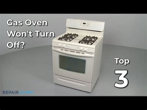 ge spectra gas oven won't shut off stove top